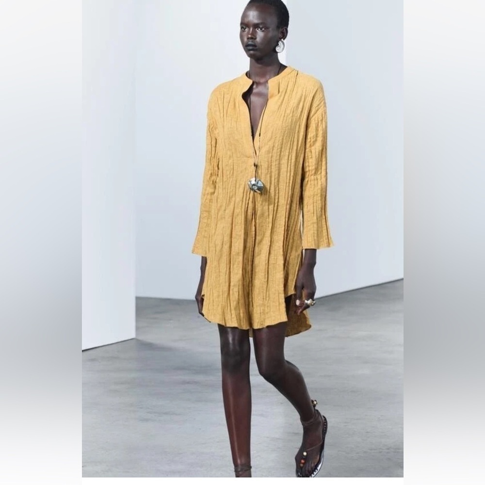 Zara linen blend (New without tags) pleated tunic